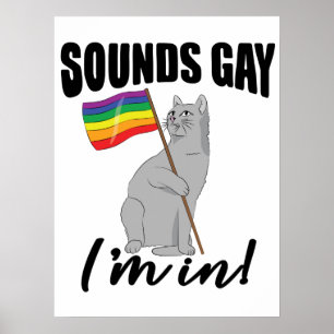 Sounds Gay I'm In Cat Poster