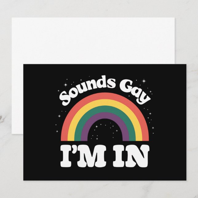 Sounds Gay I'm In LGBTQ Pride Month  Invitation (Front/Back)