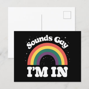 Sounds Gay I'm In LGBTQ Pride Month Postcard