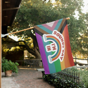 Sounds Gay I'm In Pride House Flag