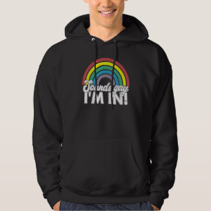 Sounds Gay Im In Rainbow 70s 80s Style Retro Gay P Hoodie