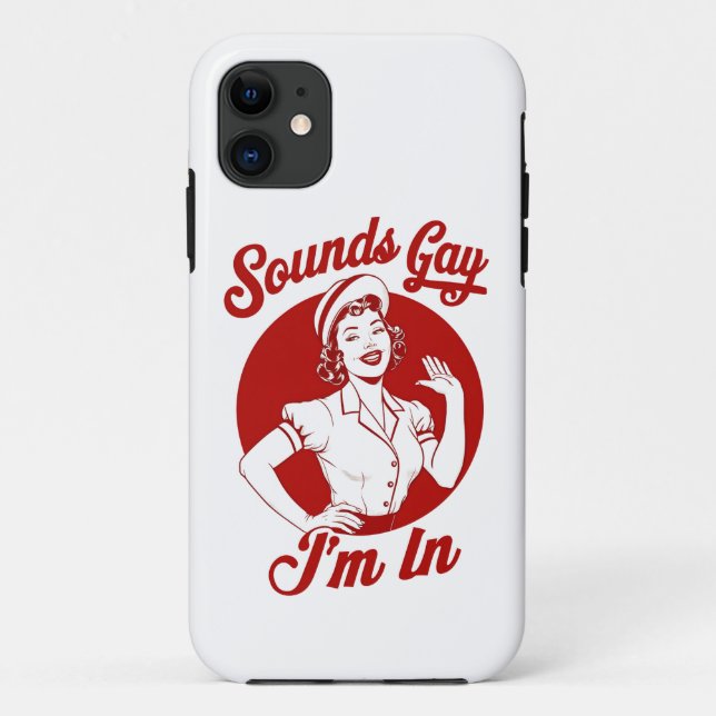Sounds Gay I'm In Vintage Lesbian Cowgirl Howdy  Case-Mate iPhone Case (Back)