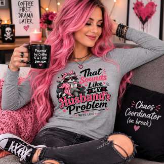 Sounds Like my Husbands Problem Raccoon Tri-Blend Shirt