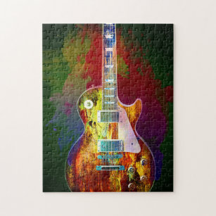 Sounds of music. Colorful guitar Jigsaw Puzzle