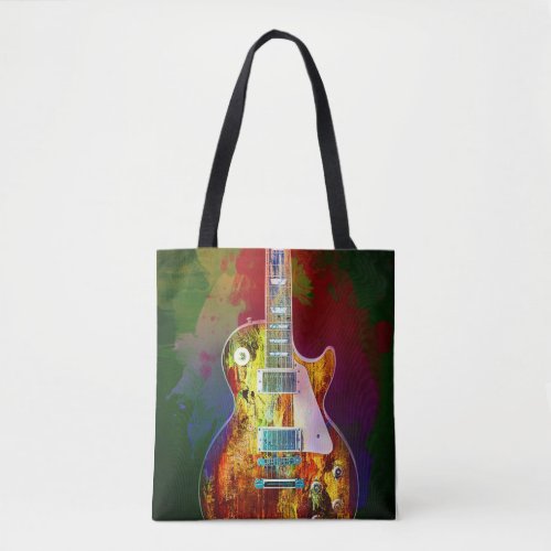 Sounds of music Colorful guitar Tote Bag