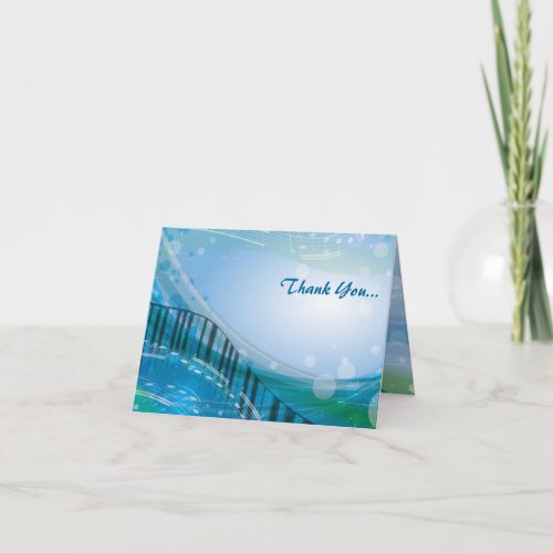 SOUNDS of the PIANO Bat Bar Mitzvah Thank You Card