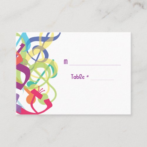 SOUNDS OF THE TORAH Bat Bar Mitzvah Seating Card Business Card