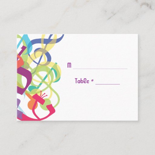 Customizable SOUNDS OF THE TORAH Bat Bar Mitzvah Seating Card Business Card