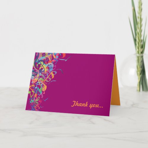 SOUNDS OF THE TORAH Bat Bar Mitzvah Thank you card