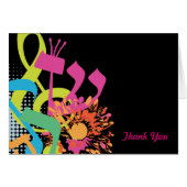 SOUNDS OF THE TORAH FLORAL Folded Thank You Card (Front Horizontal)