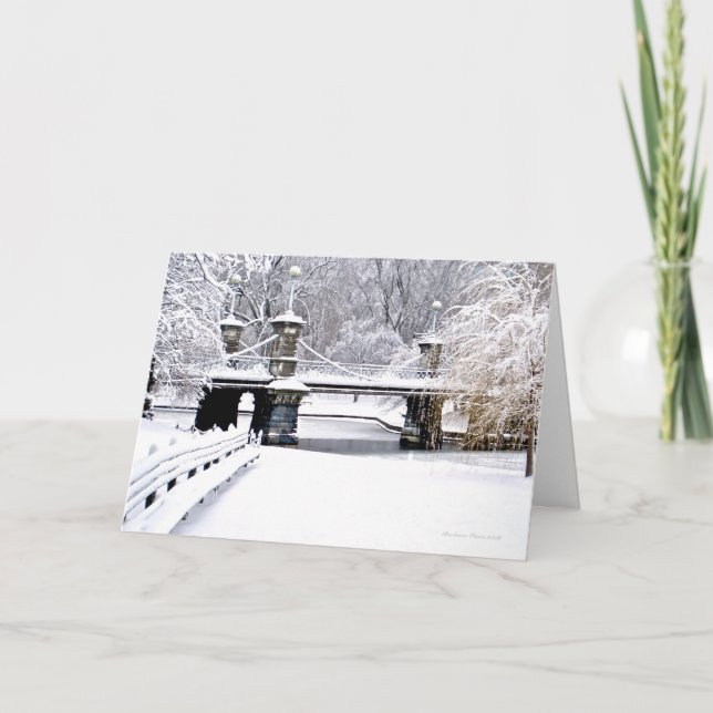 Sounds ofSilence:Holiday Boston Public Garden-Park Holiday Card (Front)