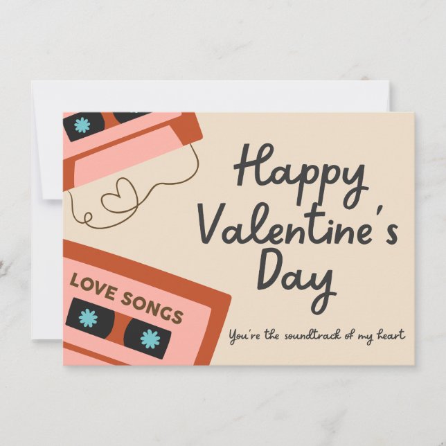 Soundtrack Of My Heart Valentine's Day Card (Front)