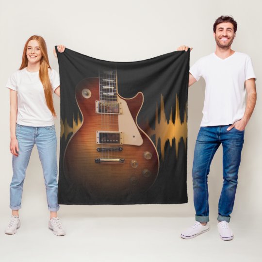 Soundwave Electric Guitar Fleece Blanket