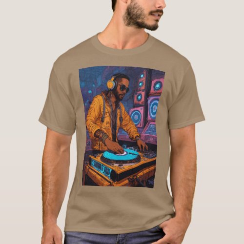 Soundwave Symphony DJ_Inspired Geometric T_Shirt 