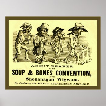 Soup And Bones Convention Poster by VintageFactory at Zazzle