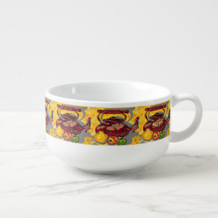 Soup Bowl : Tea Kettle with Fruit