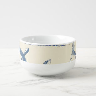 Soup Bowl with Marine Elements