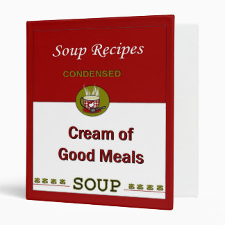 Soup cook book cookbook covers binder recipes