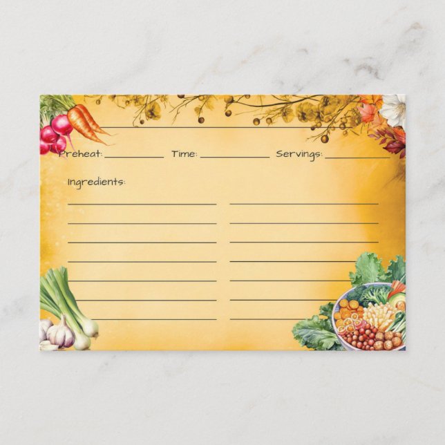 Soup Du Jour Recipe Card (Front)