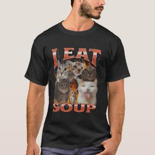Soup Funny Cat Meme Bootleg Graphic T-Shirt