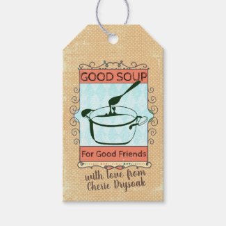 Soup in a jar gift tag recipe directions shabby