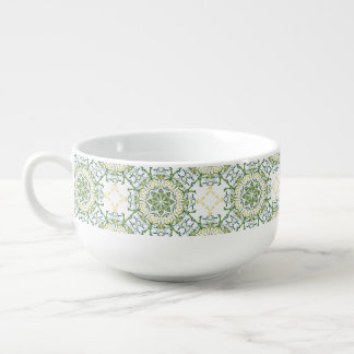 Soup Mug green and yellow