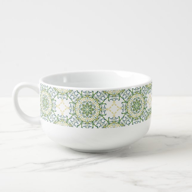 Soup Mug green and yellow (Right)