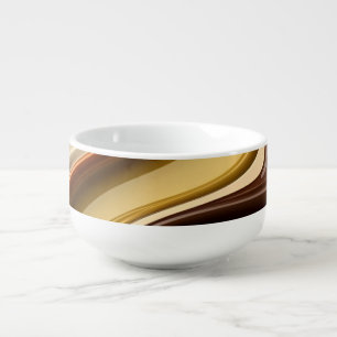 Soup mug in stylish abstract graphic