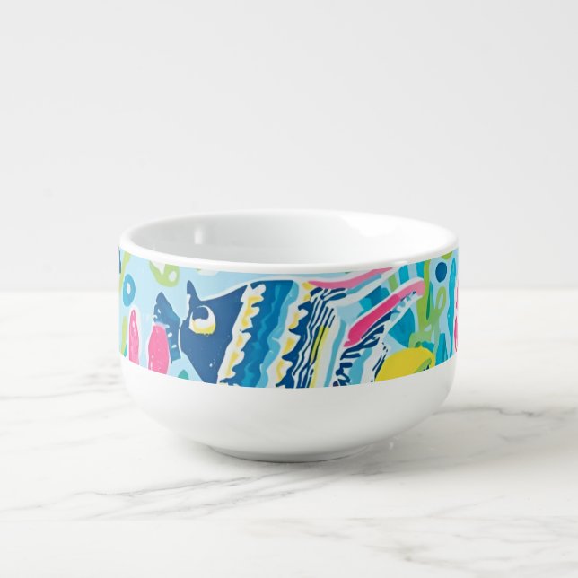 Soup mug in stylish graphic (Front)