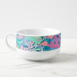 Soup mug in stylish graphic