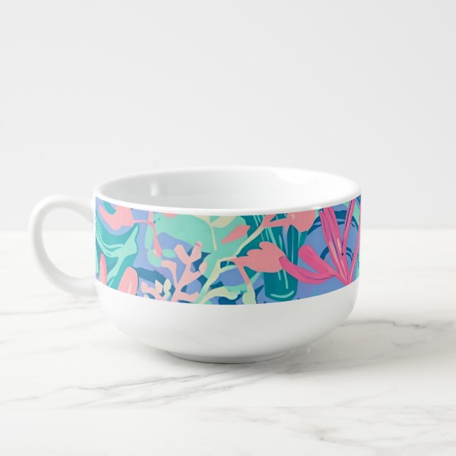 Soup mug in stylish graphic (Right)