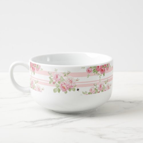 Soup Mug May Day Summer Roses peony