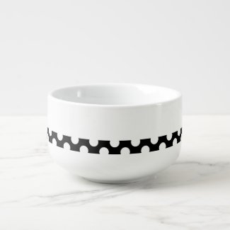 Soup Mug Polka Black