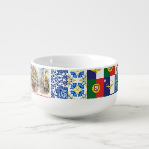 Soup Mug Portugal flag and the Azores flag pattern