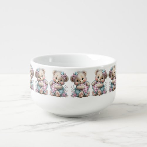 Soup Mug Teddy Bear Baby Shower