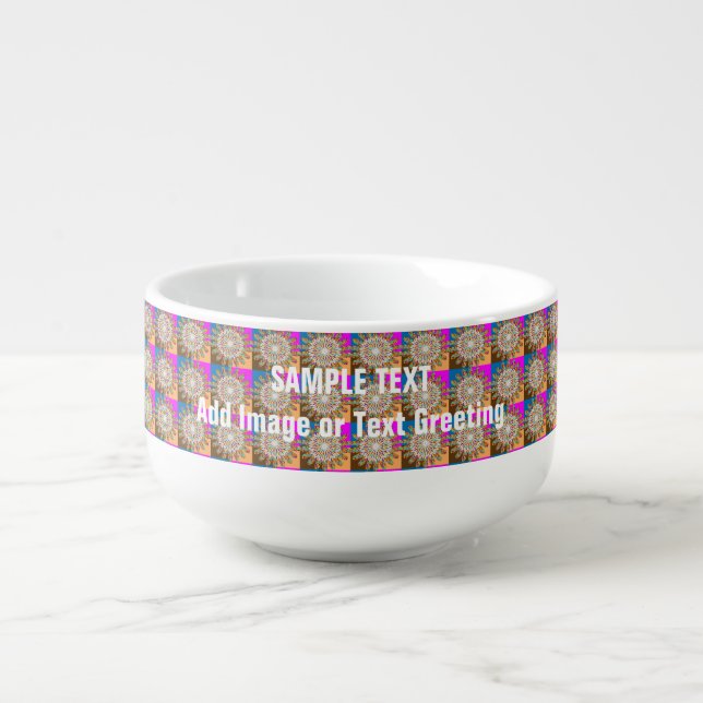 Soup Mug TEMPLATE DIY + Image Text Greeting FUN (Front)