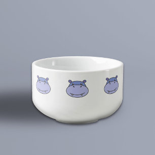 Soup Mug with Cute Hippo Face