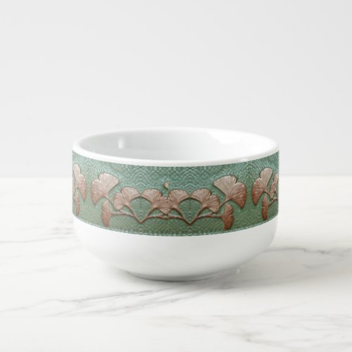 Soup Mug with Gingko leaf Design