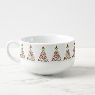**SOUP MUG** WITH STRING OF **CHRISTMAS TREES** SOUP MUG