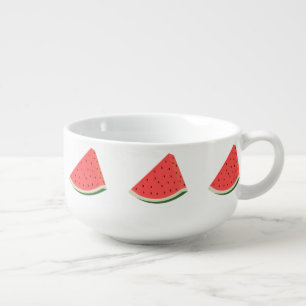 Soup Mugs with Watermelons