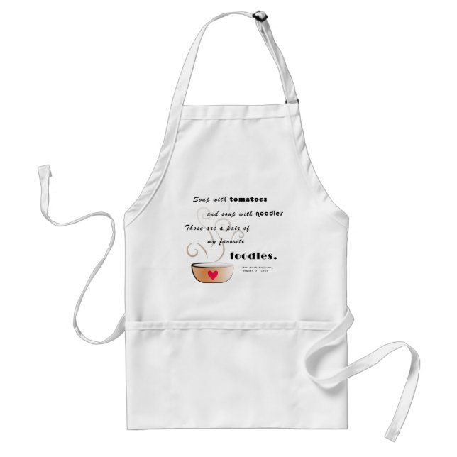 "Soup - my favorite foodle" Apron (Front)