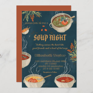 Soup Night Dinner Party Invitations