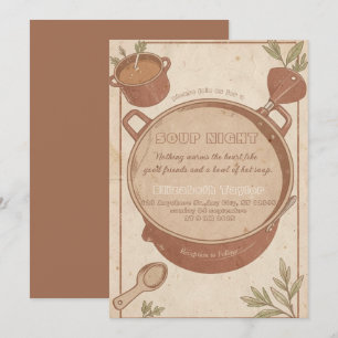 Soup Night Dinner Party Invitations