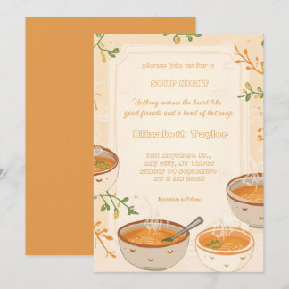 Soup Night Dinner Party Invitations