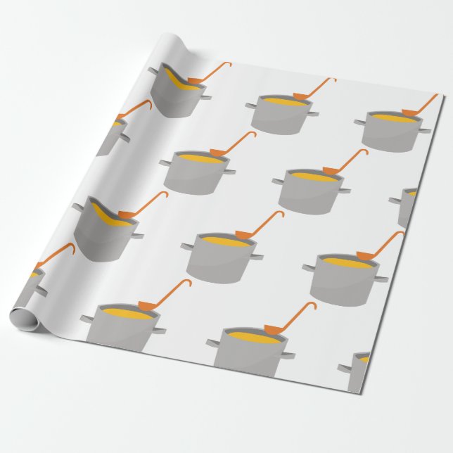 Soup Pot Wrapping Paper (Unrolled)