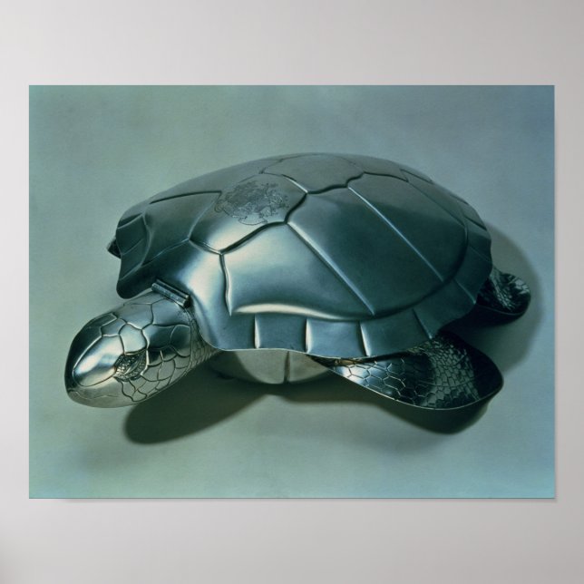 Soup tureen in form of a turtle, 1790's poster (Front)