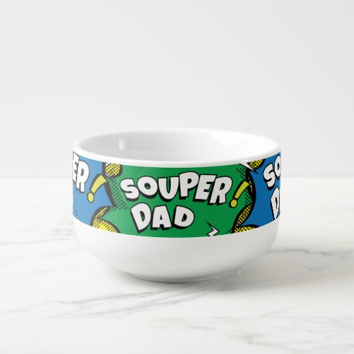 “Souper Dad” Funny Colorful Comic Book Pop Art  Soup Mug
