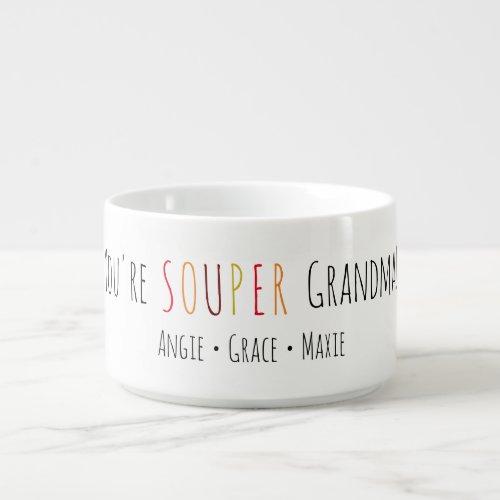 Souper Grandma Fun Font  Bowl