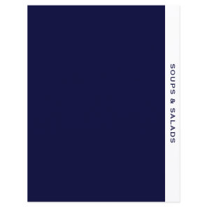 Soups & Salads | Recipe Divider | Navy & White