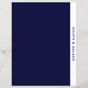 Soups & Salads Recipe Divider Navy & White